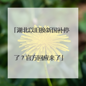 湖北以旧换新国补停了？官方回应来了